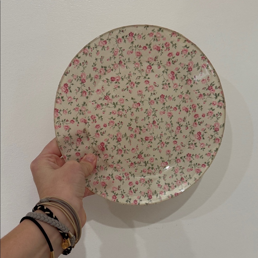 Vintage cottagecore decorative Floral Patterned Plate